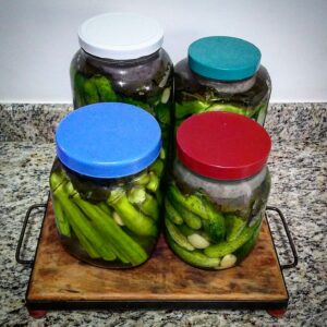 Pepino, quiabo e chuchu / Gurken, Okra und Chayote